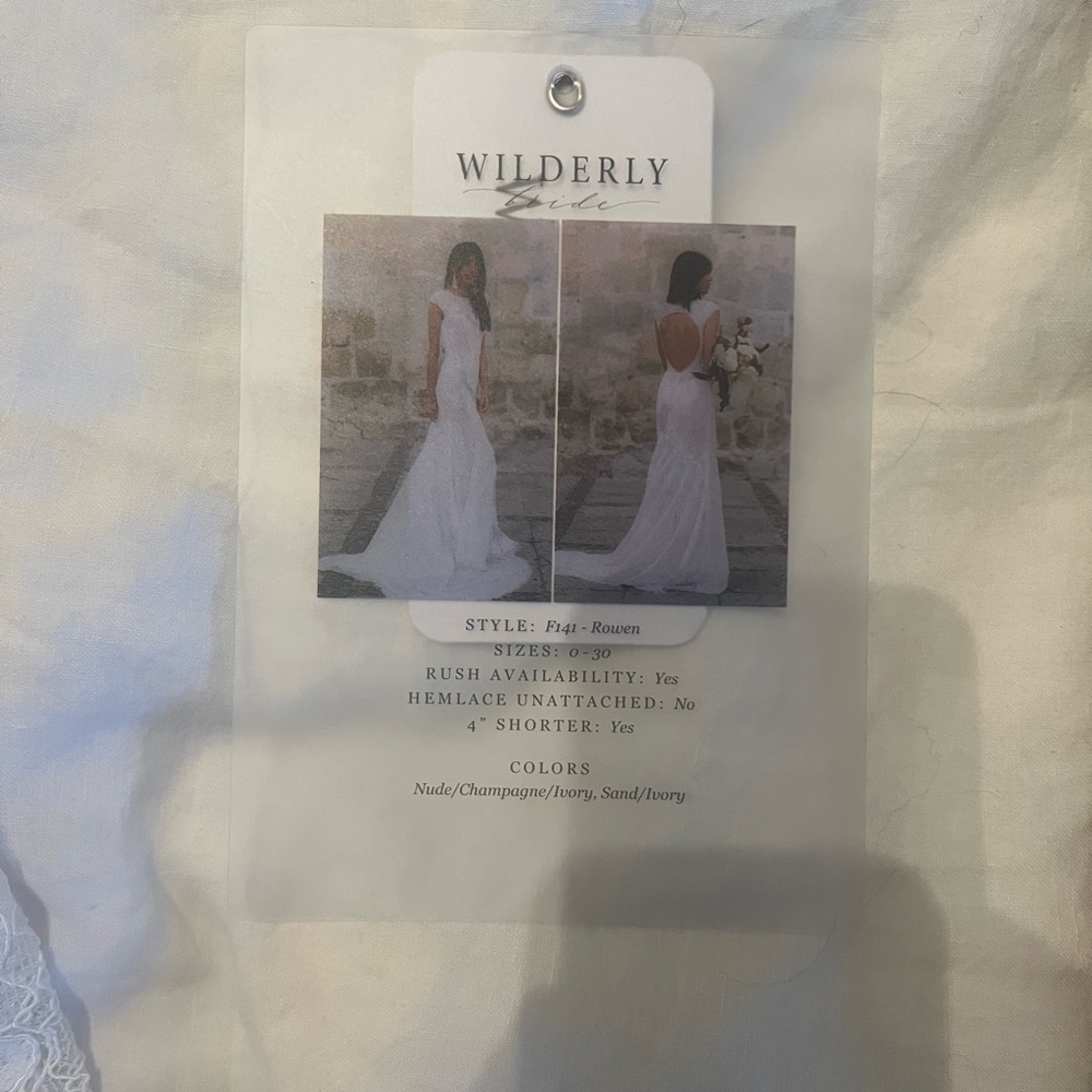 NWOT Wilderly Rowen Wedding Dress, size 12 - Picture 12 of 12